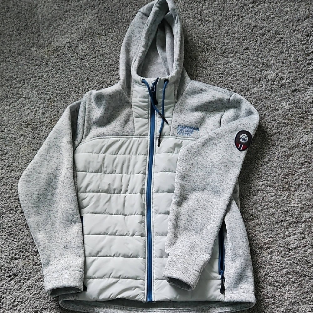 Scandinavian Explorer Unisex Hooded Combi Jacket Light Gray